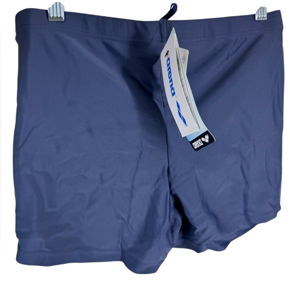 NWT Arena Mens Swimsuit Swim Trunk Boxer Swimwear Short Blue 36 - Picture 2 of 5